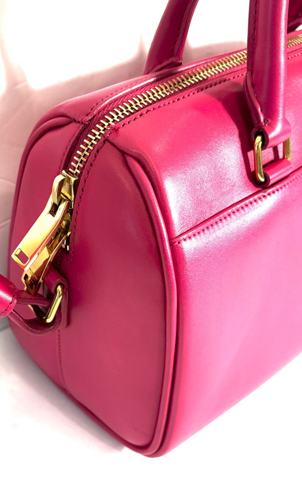 YSL BABY CALFSKIN LEATHER DUFFLE SHOULDER BAG