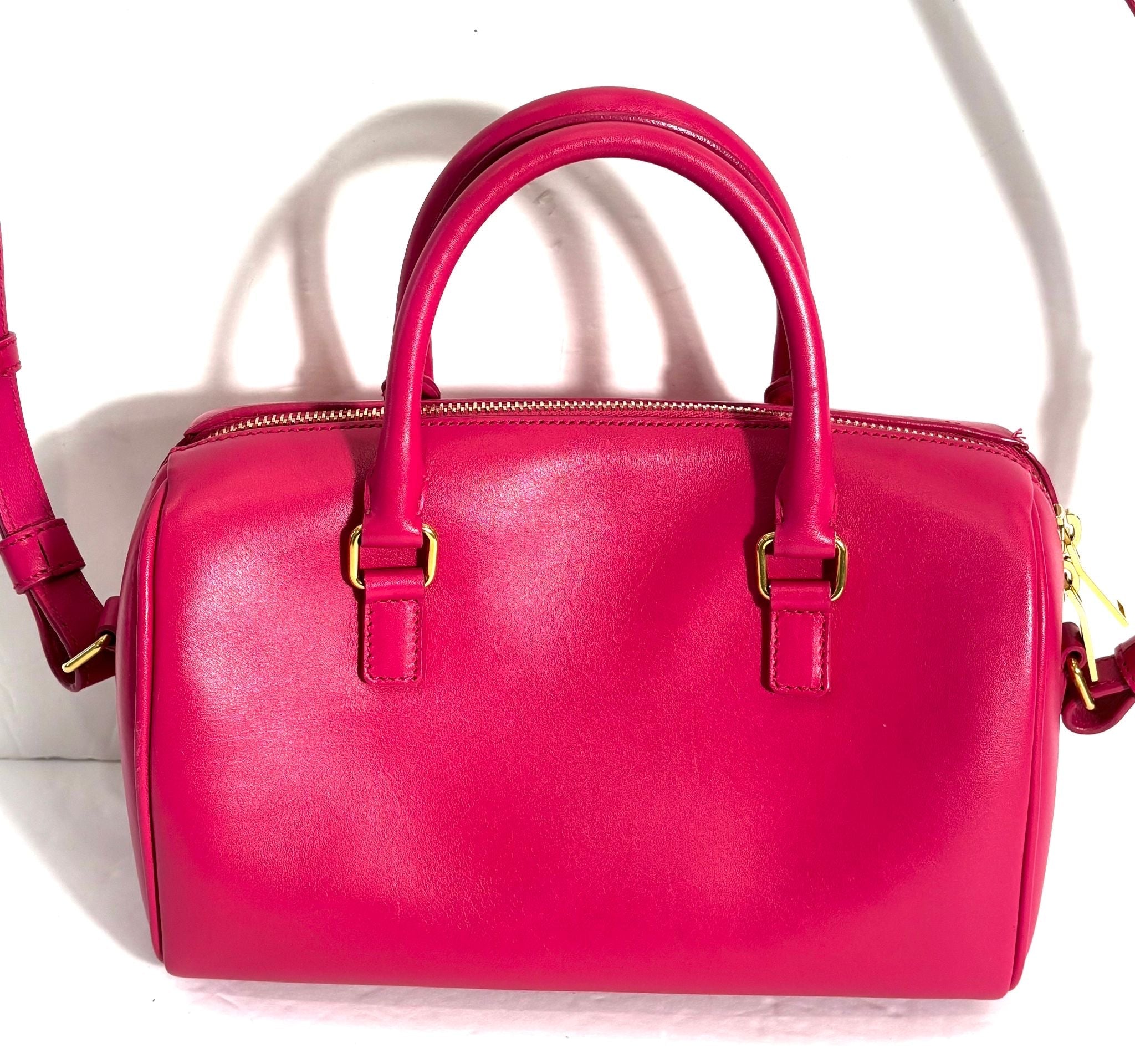 YSL BABY CALFSKIN LEATHER DUFFLE SHOULDER BAG