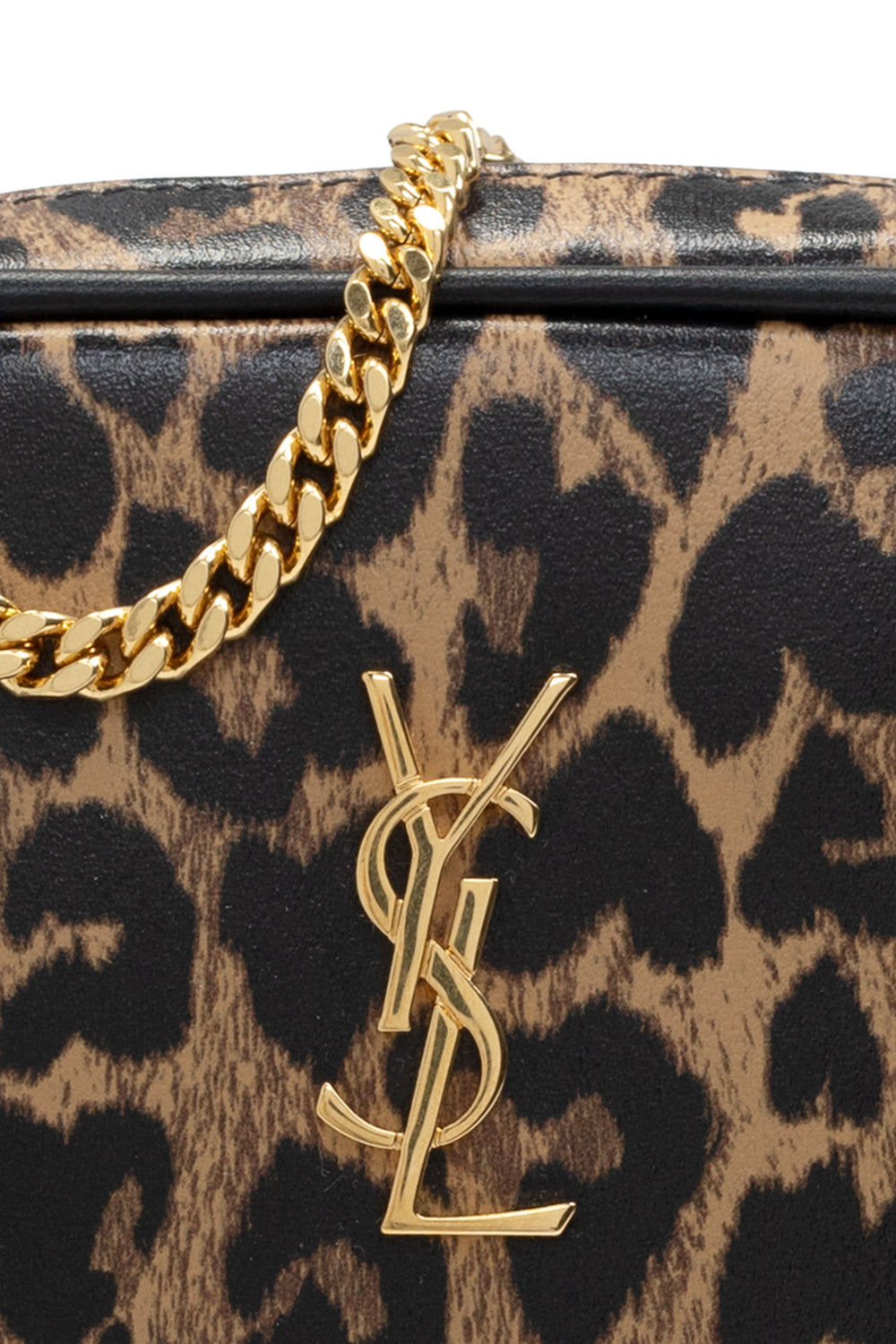 YSL BABY LOU LEOPARD HEART MONOGRAM TASSEL BAG