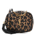 YSL BABY LOU LEOPARD HEART MONOGRAM TASSEL BAG