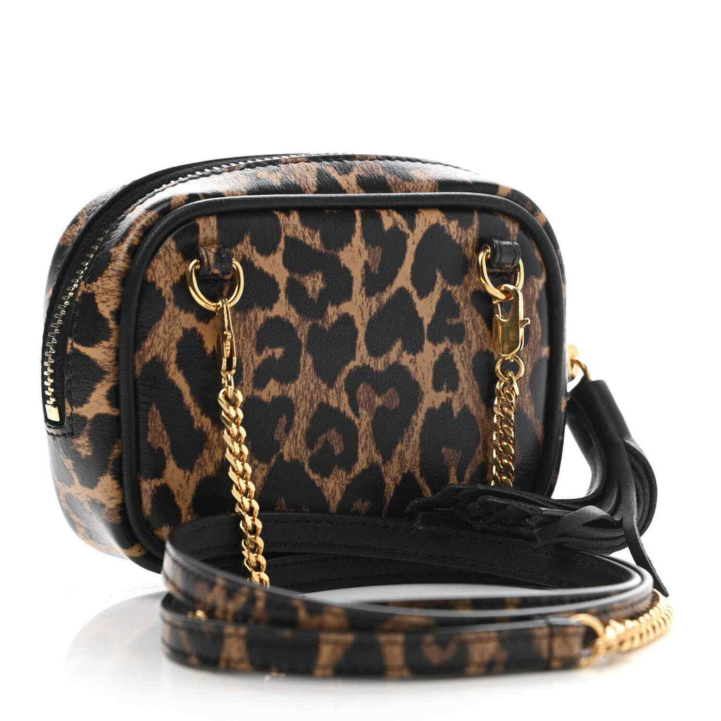 YSL BABY LOU LEOPARD HEART MONOGRAM TASSEL BAG