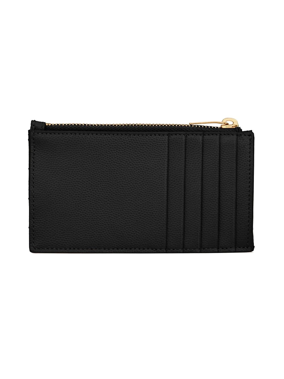 YSL MONOGRAM ZIP FRAGMENTS POUCH CARD CASE WALLET