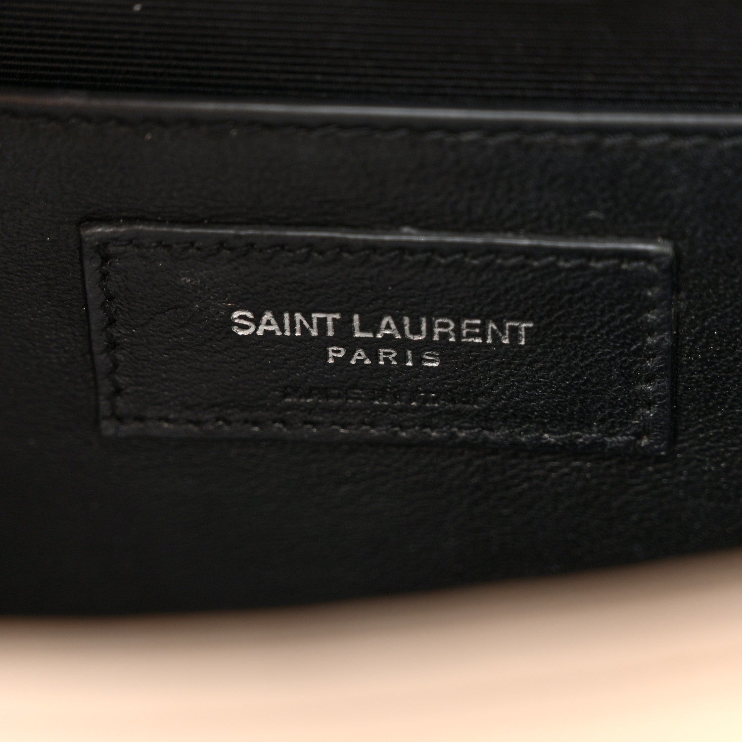 YSL CROC EMBOSSED CALFSKIN MONOGRAM KATE SMALL TASSEL BAG