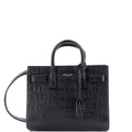 YSL CALFSKIN CROC EMBOSSED TOY SAC DE JOUR BAG