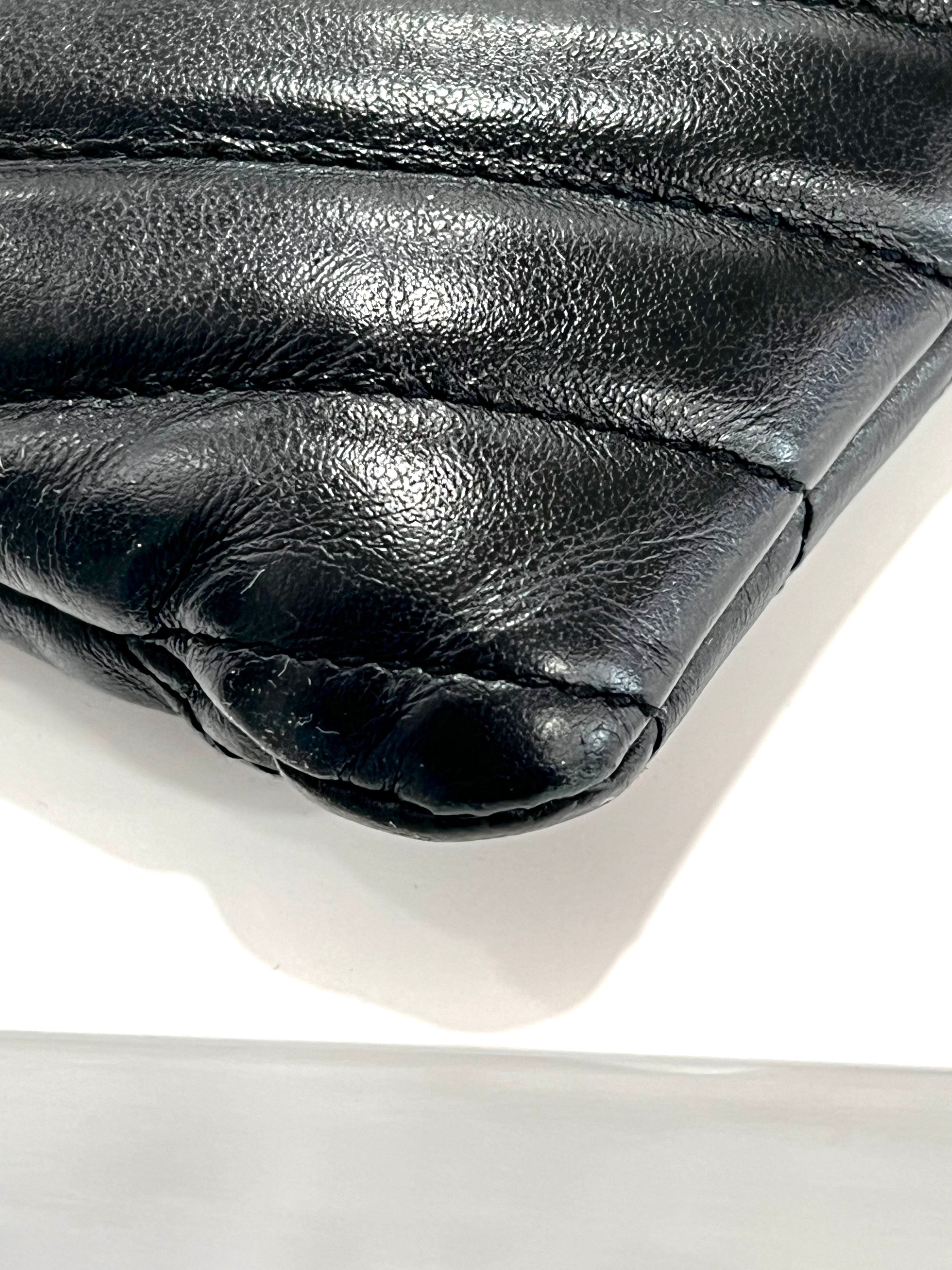 YSL CALFSKIN MATELASSE MONOGRAM CASSANDRE CLUTCH BAG