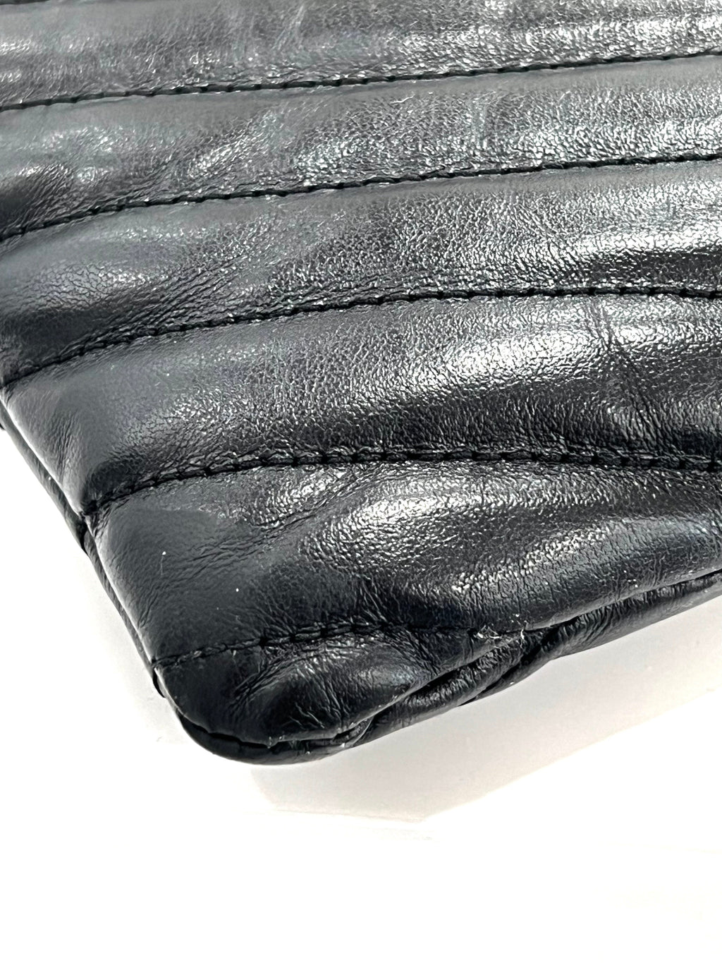 YSL CALFSKIN MATELASSE MONOGRAM CASSANDRE CLUTCH BAG