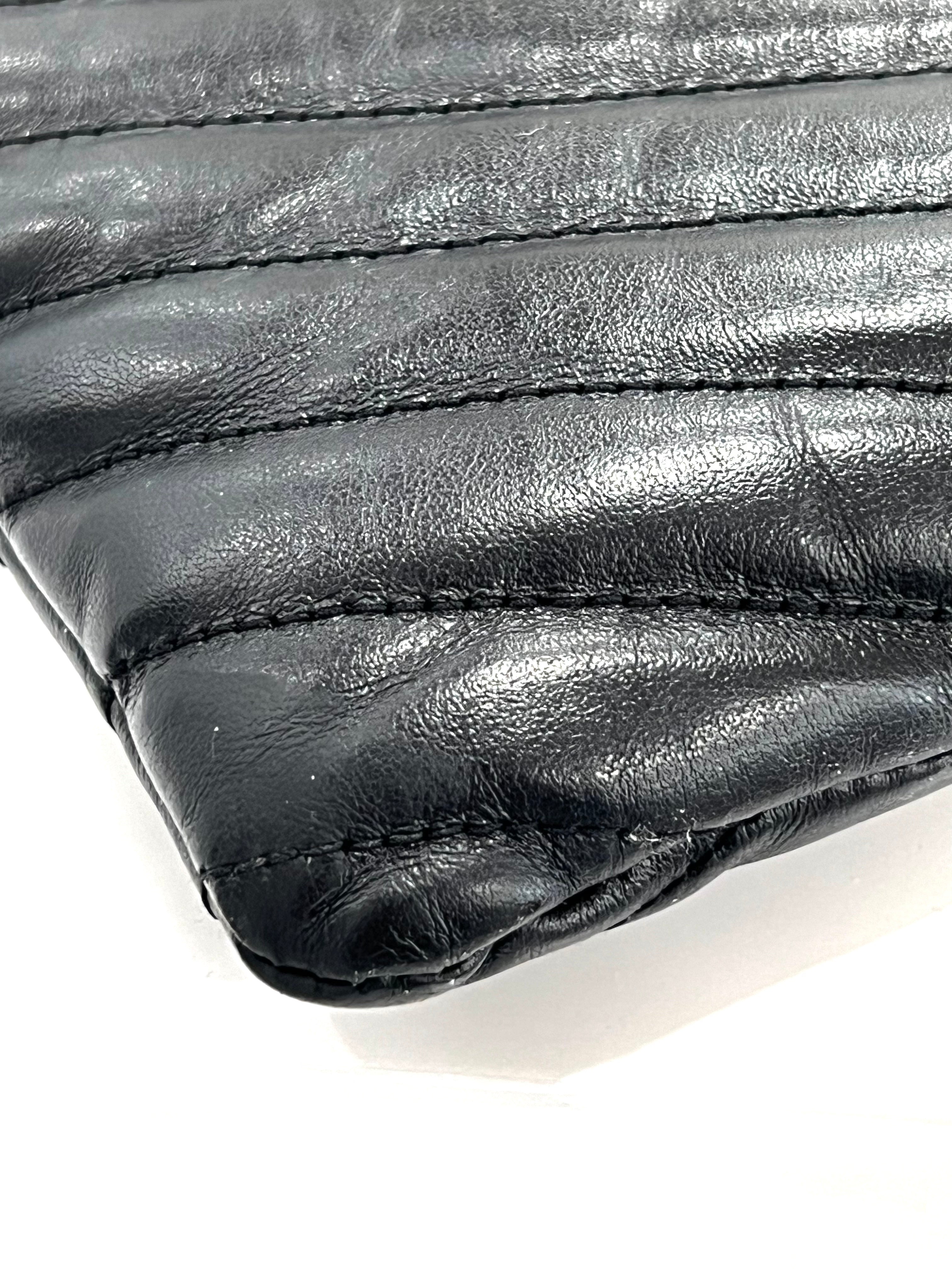 YSL CALFSKIN MATELASSE MONOGRAM CASSANDRE CLUTCH BAG