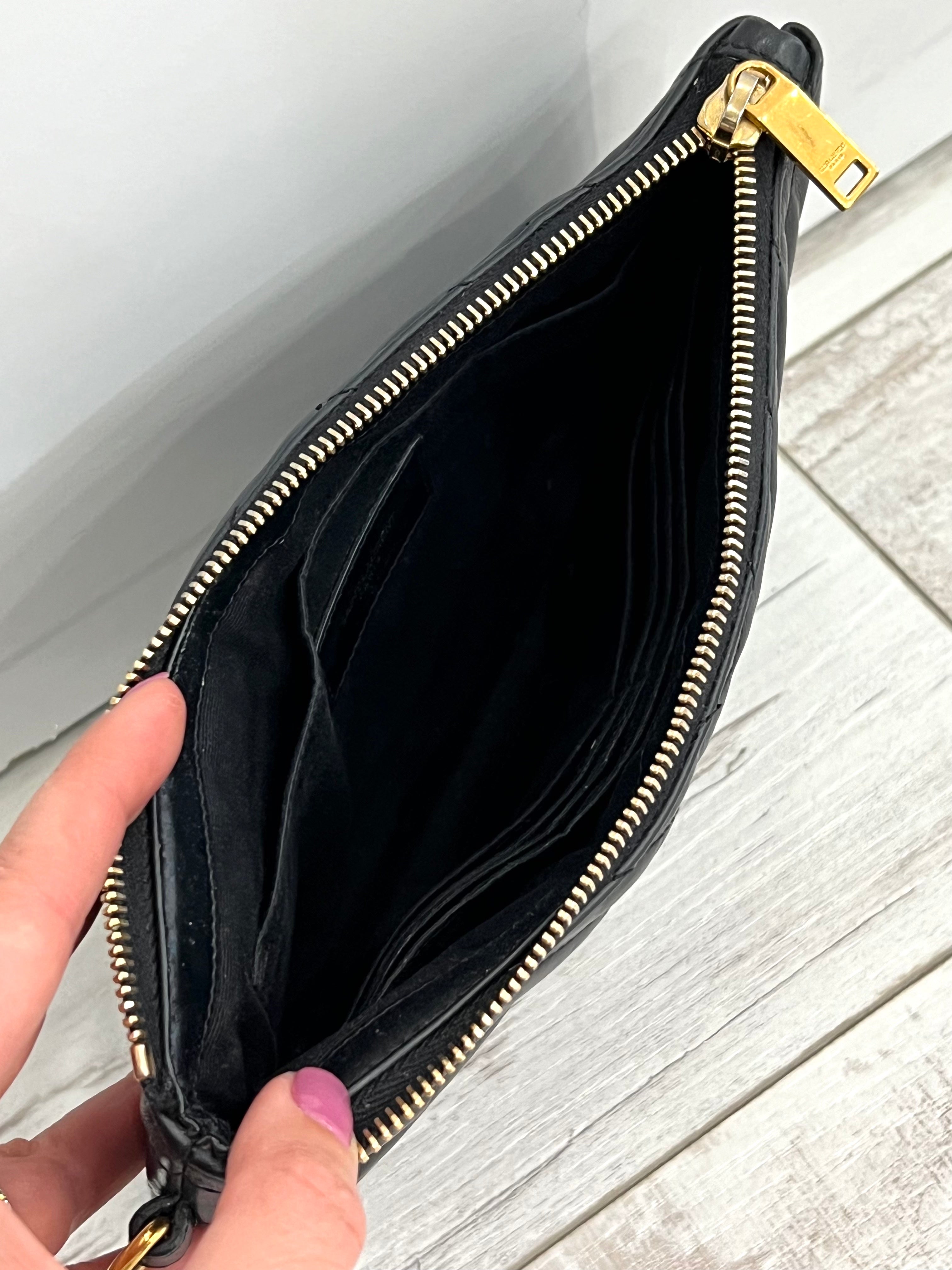 YSL CALFSKIN MATELASSE MONOGRAM CASSANDRE CLUTCH BAG