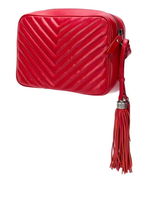 YSL MATELASSE MONOGRAM LOU CALFSKIN LEATHER CAMERA BAG