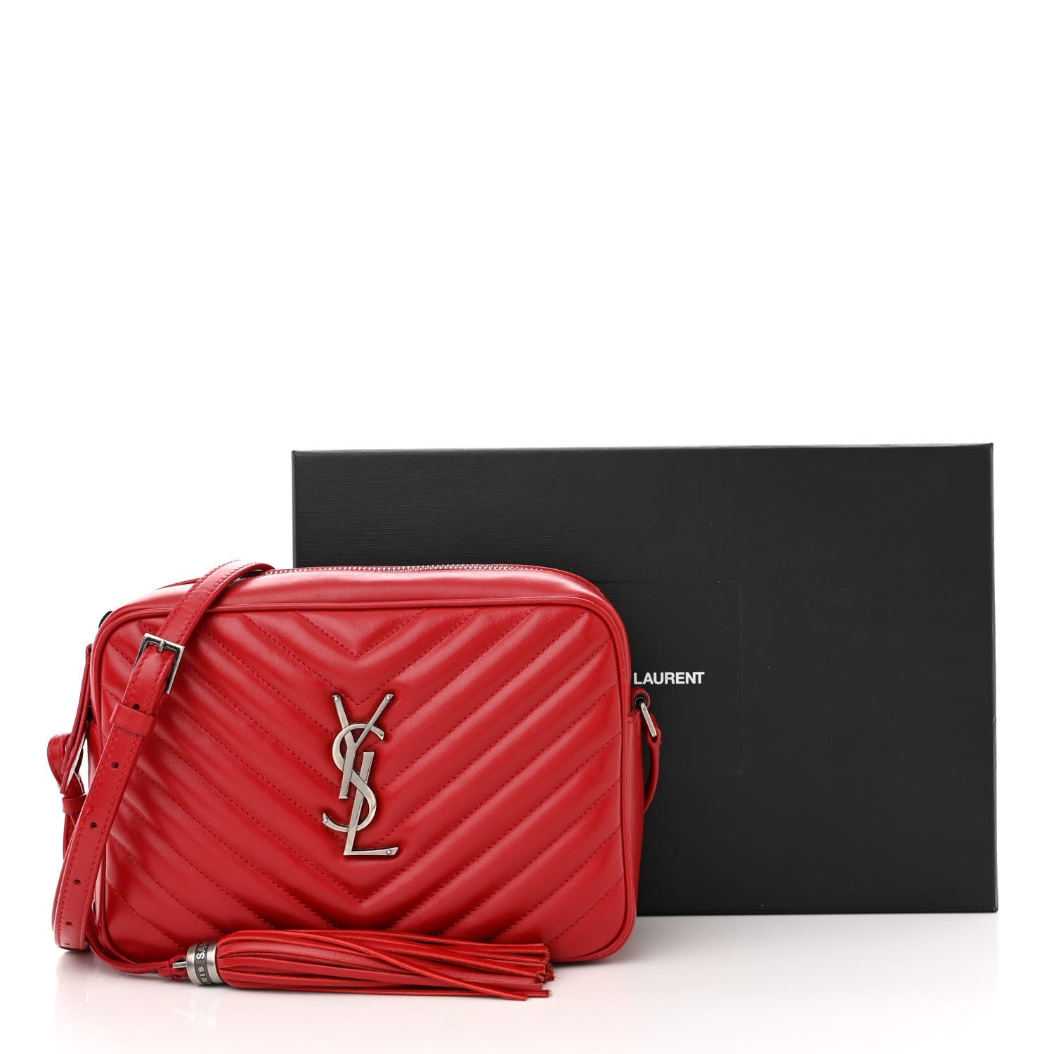 YSL MATELASSE MONOGRAM LOU CALFSKIN LEATHER CAMERA BAG