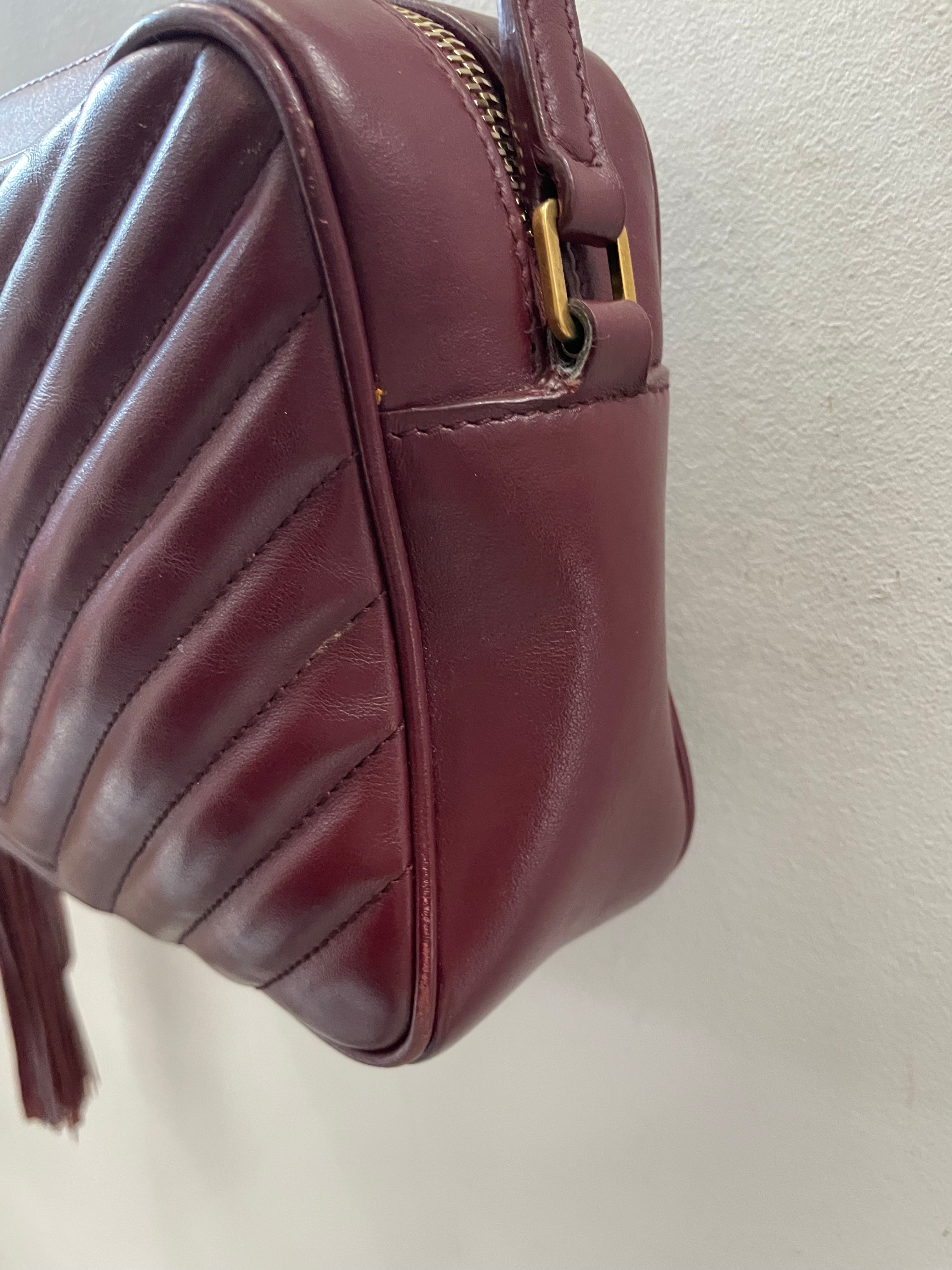 YSL CALFSKIN MATELASSE MONOGRAM MED LOU CAMERA BAG