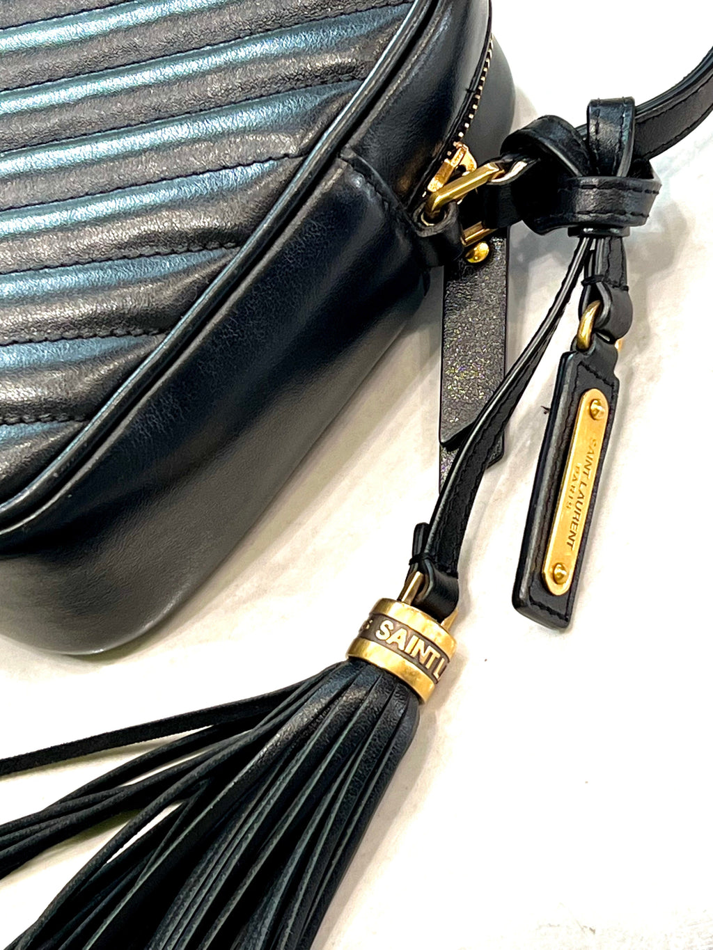 YSL MATELASSE MONOGRAM LOU CALFSKIN LEATHER CAMERA BAG