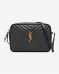 YSL MATELASSE MONOGRAM LOU CALFSKIN LEATHER CAMERA BAG