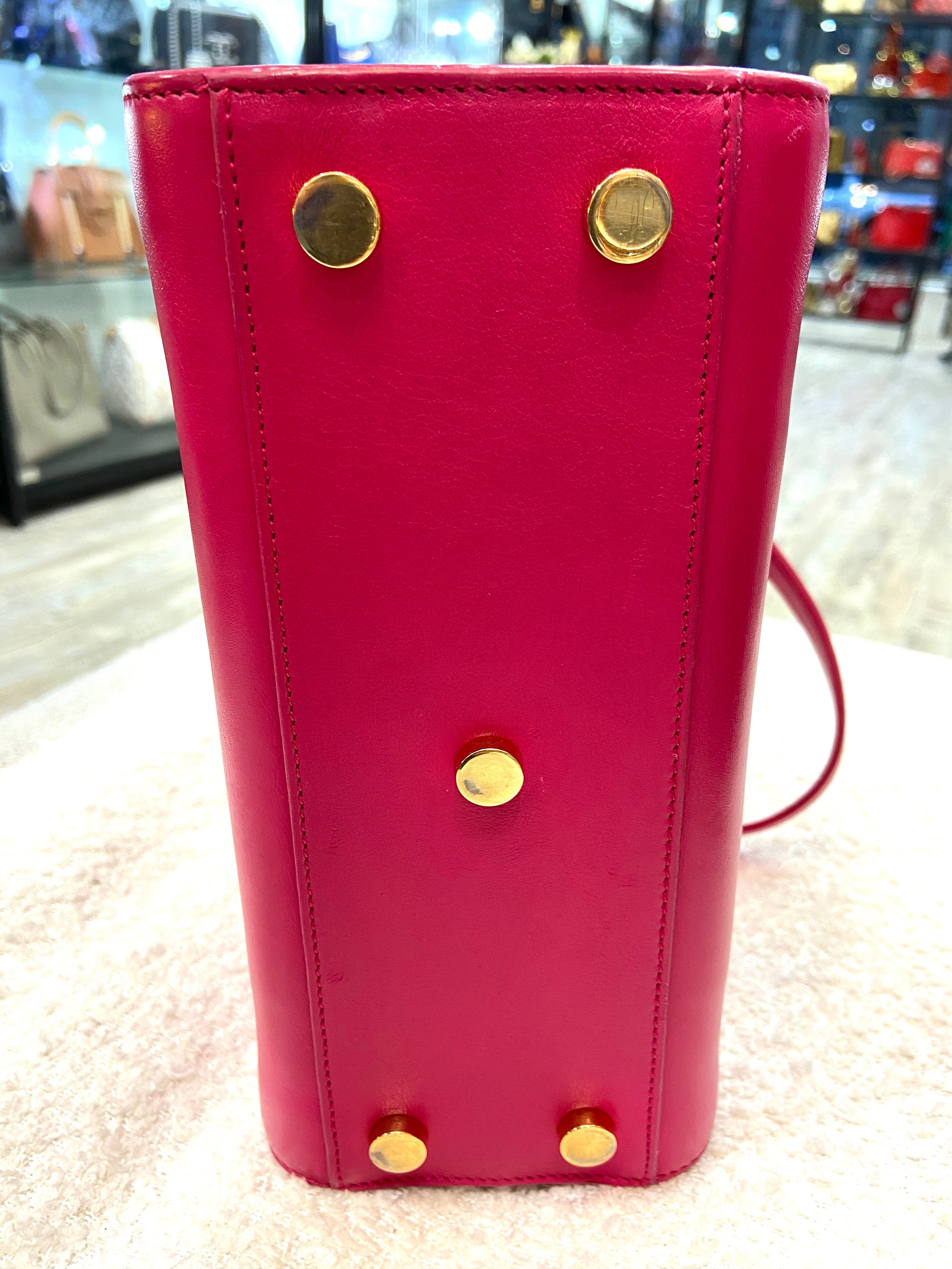 YVES SAINT LAURENT SAC DE JOUR NANO CALFSKIN TOTE BAG