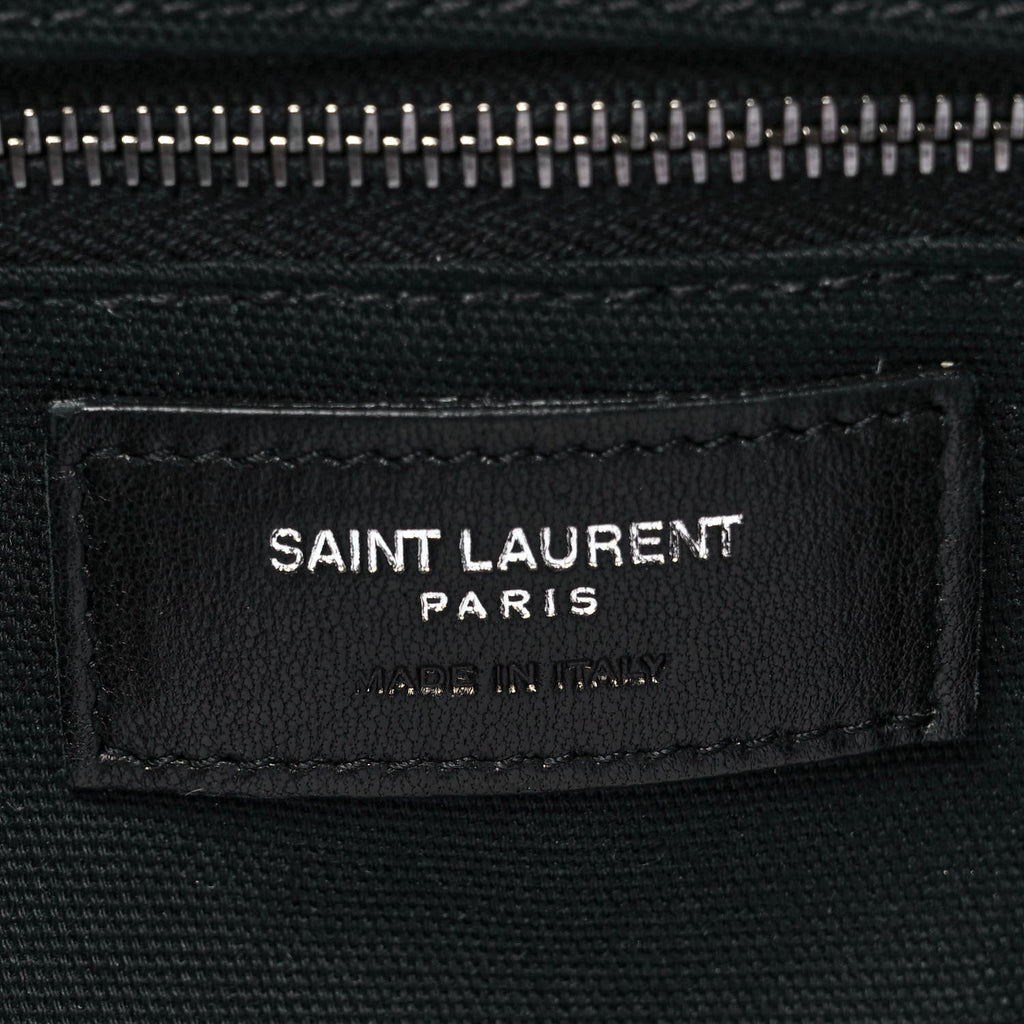YSL CALFSKIN LEATHER PANIER FRINGE BAG
