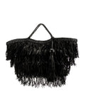 YSL CALFSKIN LEATHER PANIER FRINGE BAG