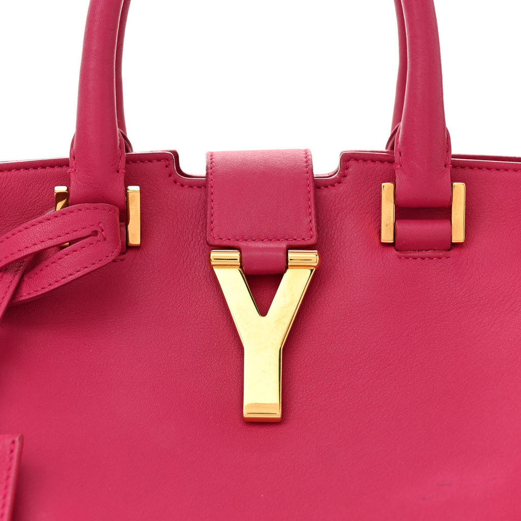 YSL CALFSKIN LEATHER CLASSIC Y CABAS SMALL SHOULDER BAG