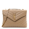 YSL CALFSKIN QUILTED MONOGRAM LOULOU MEDIUM  "Y" CHAIN BAG