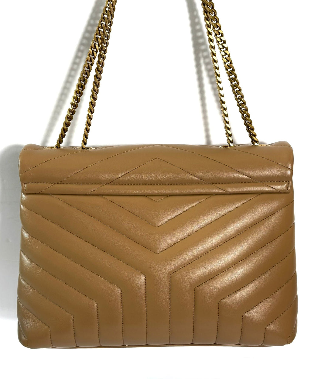 YSL CALFSKIN QUILTED MONOGRAM LOULOU MEDIUM  "Y" CHAIN BAG