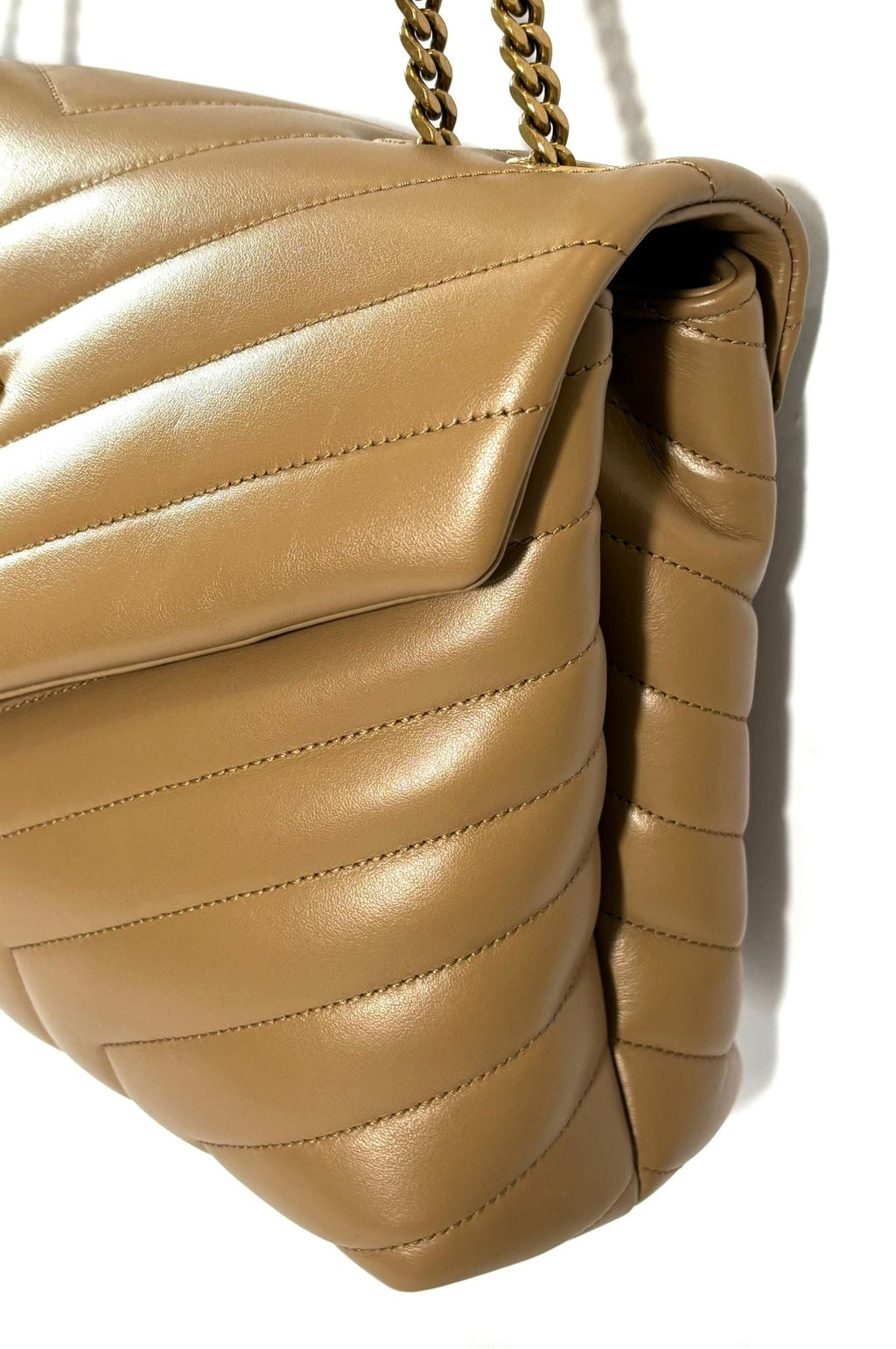 YSL CALFSKIN QUILTED MONOGRAM LOULOU MEDIUM  "Y" CHAIN BAG