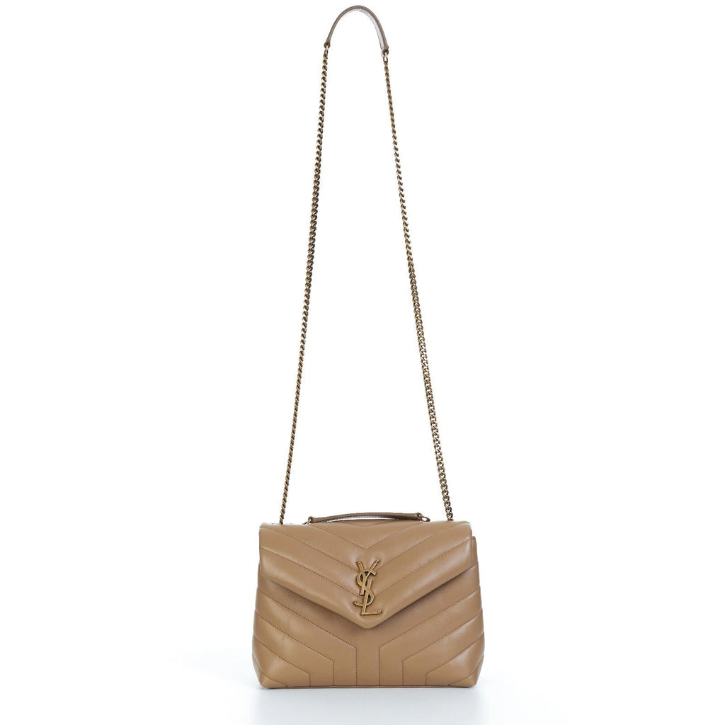 YSL CALFSKIN QUILTED MONOGRAM LOULOU MEDIUM  "Y" CHAIN BAG