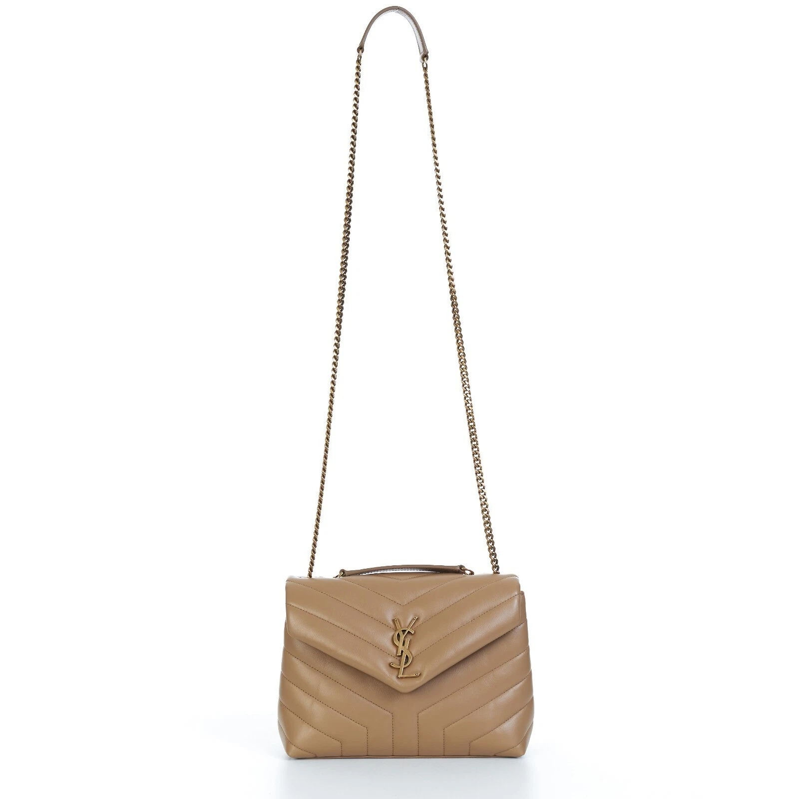 YSL CALFSKIN QUILTED MONOGRAM LOULOU MEDIUM  "Y" CHAIN BAG