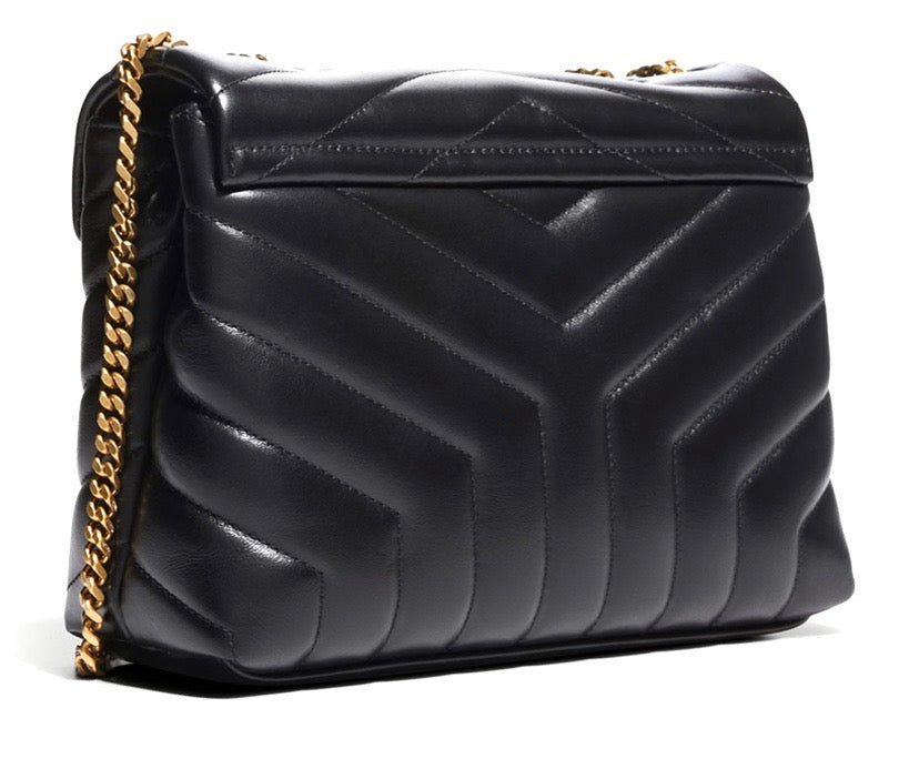 YSL QUILTED CALFSKIN SMALL LOULOU SHOULDER BAG