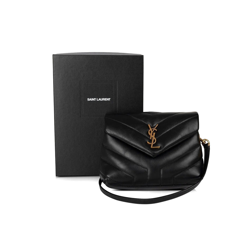 YSL CALFSKIN Y QUILTED MONOGRAM TOY LOULOU CROSSBODY BAG