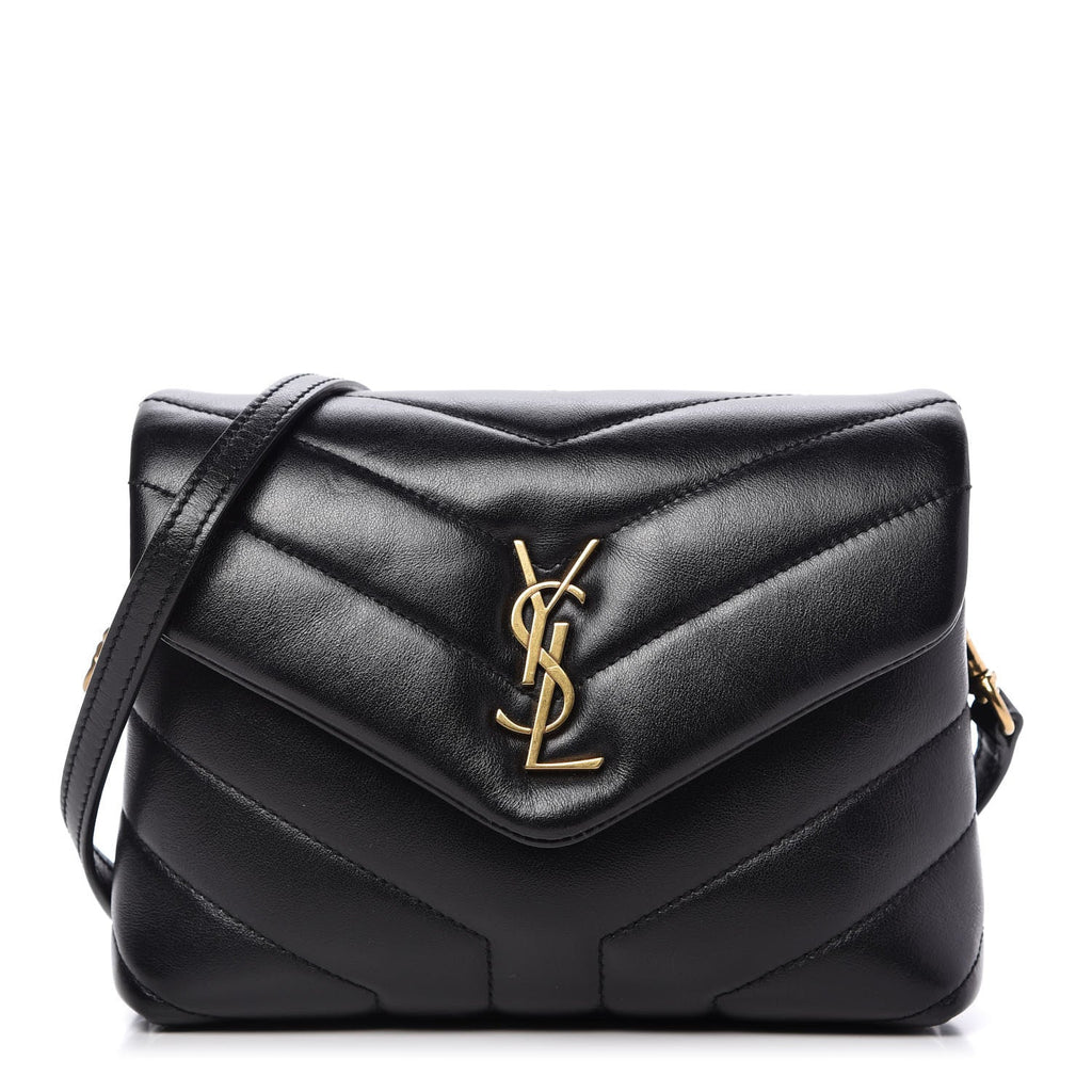 YSL CALFSKIN Y QUILTED MONOGRAM TOY LOULOU CROSSBODY BAG