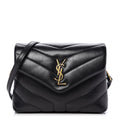 YSL CALFSKIN Y QUILTED MONOGRAM TOY LOULOU CROSSBODY BAG