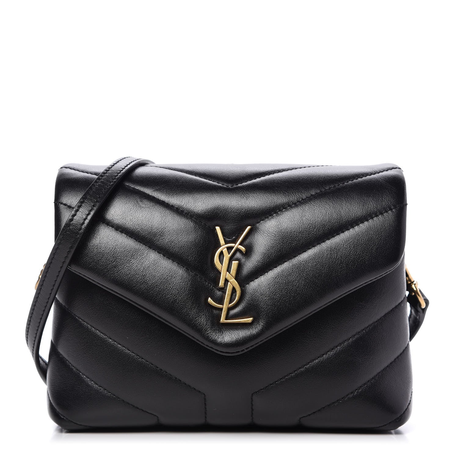 YSL CALFSKIN Y QUILTED MONOGRAM TOY LOULOU CROSSBODY BAG