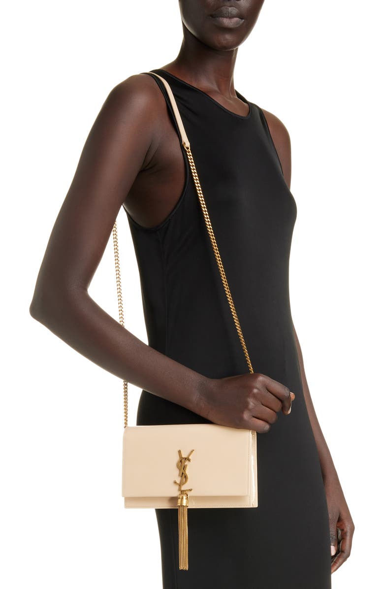 YSL CASSANDRE KATE TASSEL LEATHER WALLET ON A CHAIN