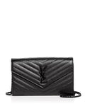 YSL CASSANDRE LAMBSKIN WALLET ON A CHAIN