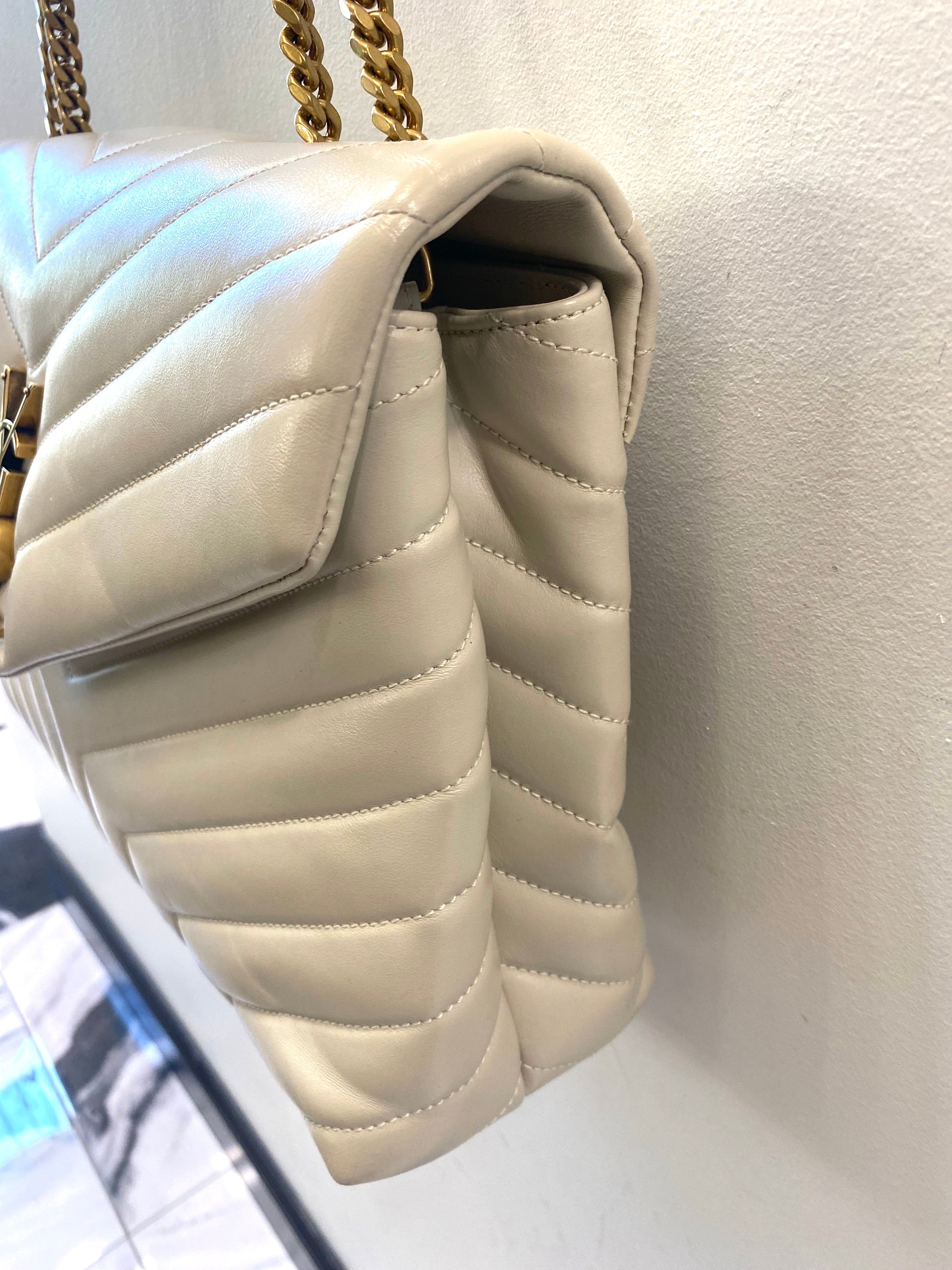 YSL LOULOU MATELASSE CHEVRON MEDIUM LEATHER BAG