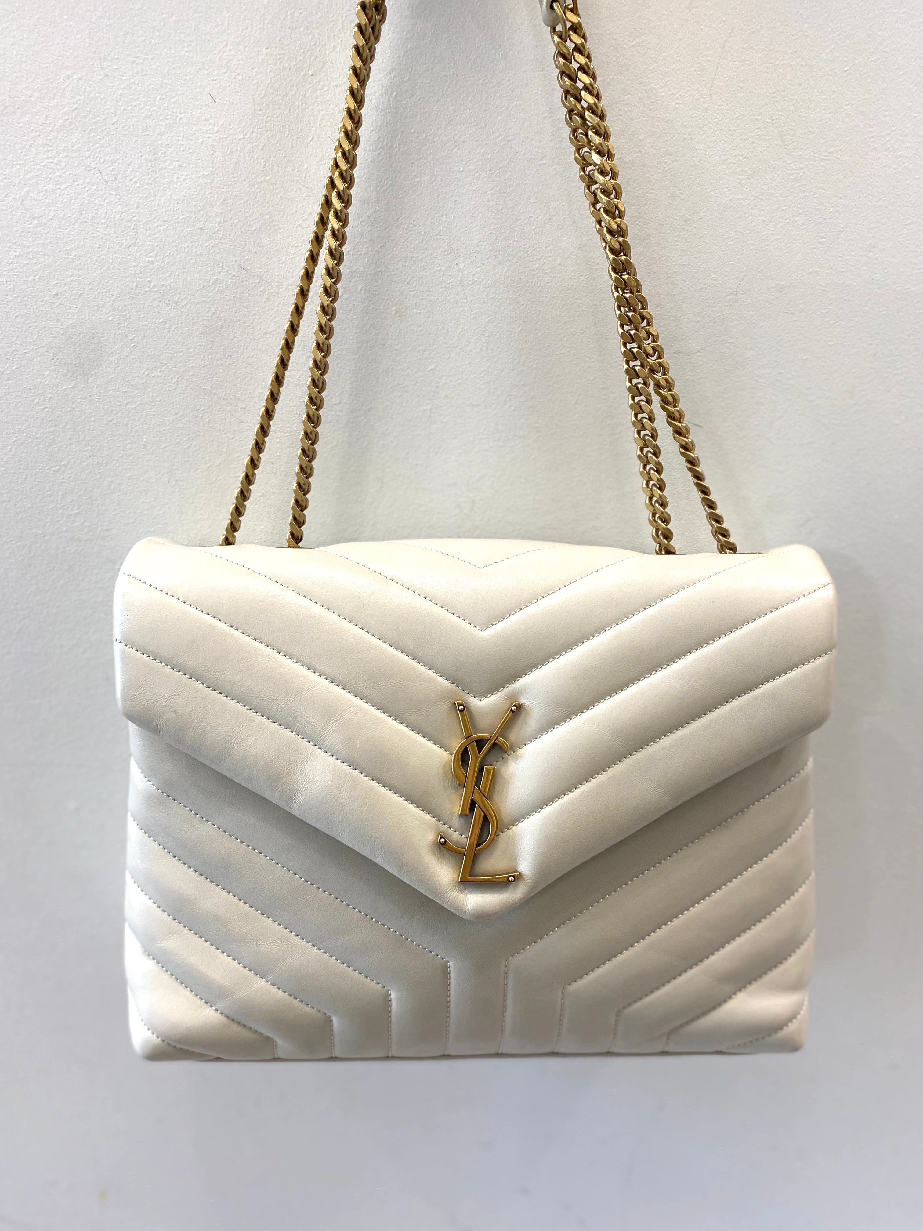 YSL LOULOU MATELASSE CHEVRON MEDIUM LEATHER BAG