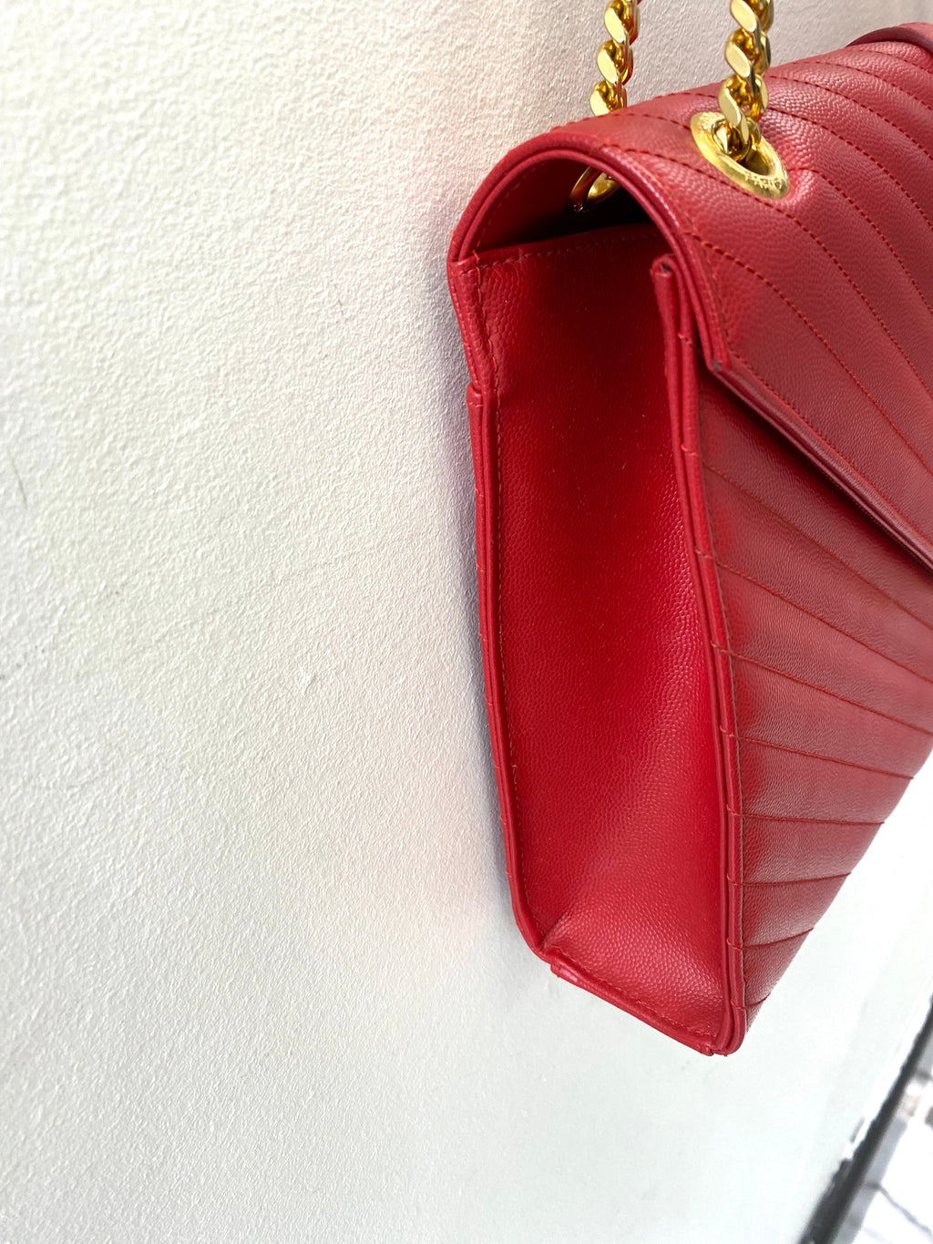 YSL MONOGRAM MATELASSE CHEVRON ENVELOPE SATCHEL