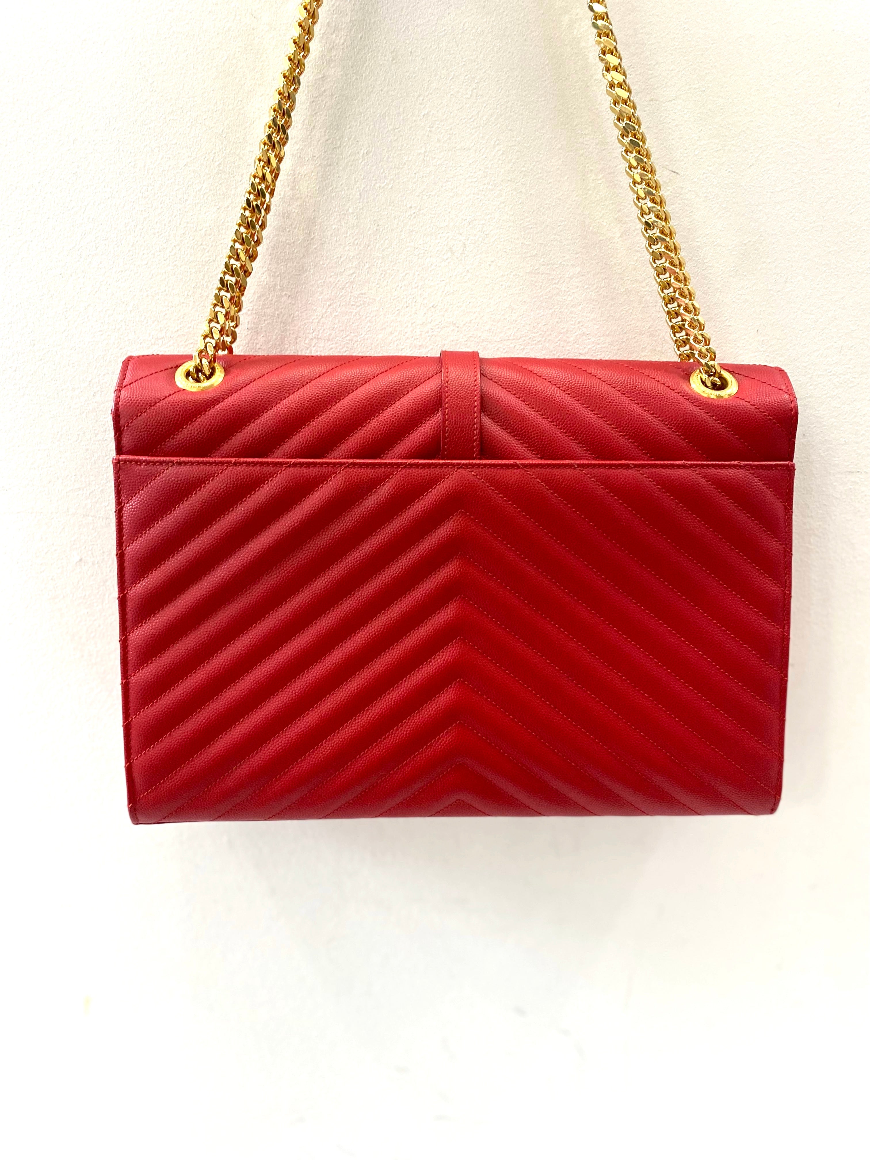 YSL MONOGRAM MATELASSE CHEVRON ENVELOPE SATCHEL