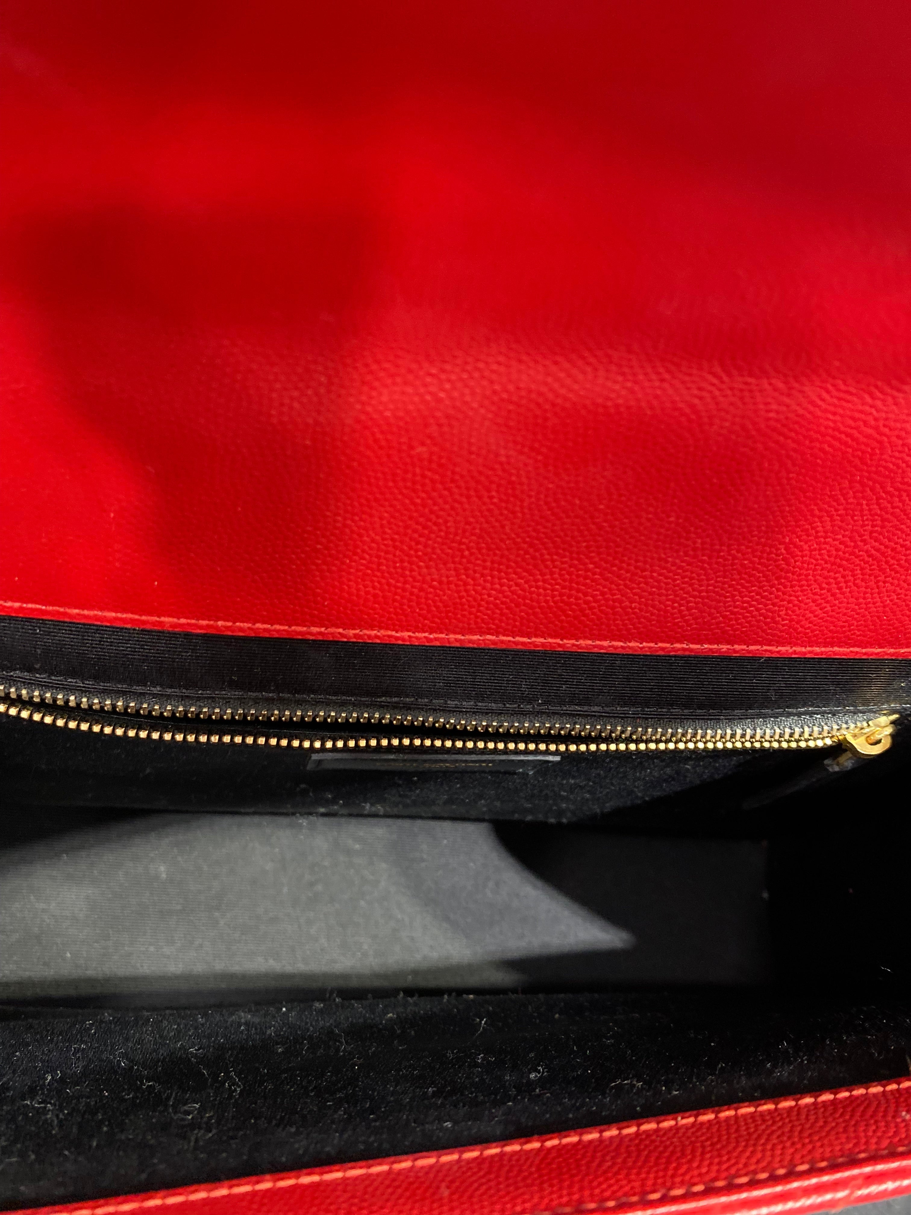 YSL MONOGRAM MATELASSE CHEVRON ENVELOPE SATCHEL