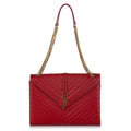 YSL MONOGRAM MATELASSE CHEVRON ENVELOPE SATCHEL