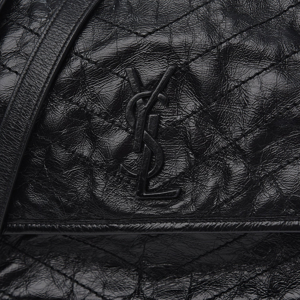 YSL CRINKLED LEATHER MEDIUM NIKI SHOULDER BAG