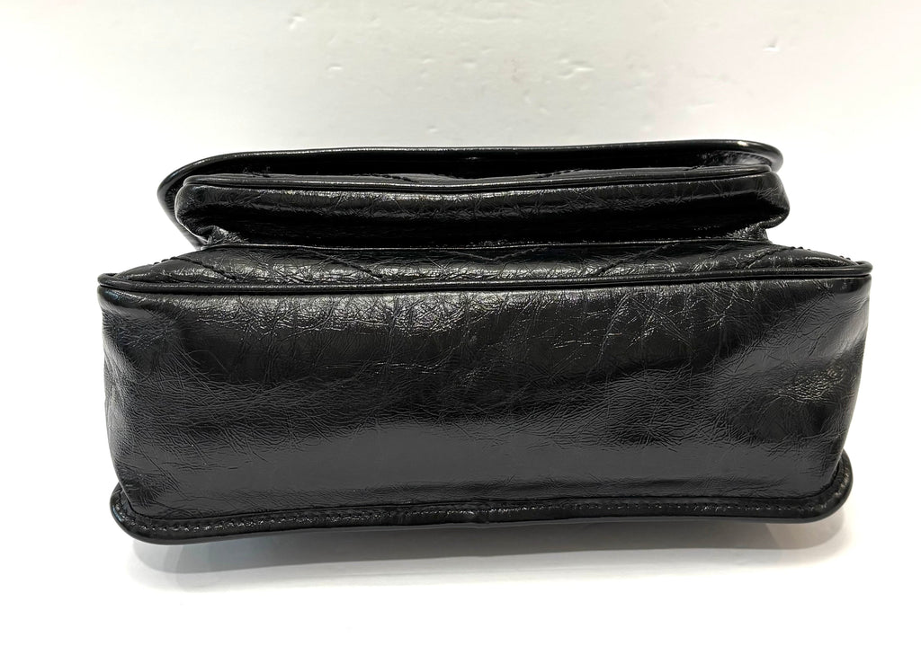YSL CRINKLED LEATHER MEDIUM NIKI SHOULDER BAG