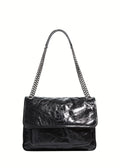 YSL CRINKLED LEATHER MEDIUM NIKI SHOULDER BAG