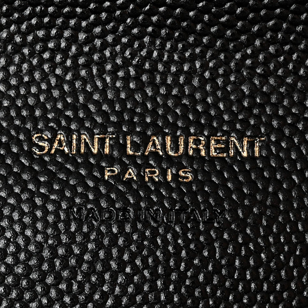 YSL ENVELOPE FLAP MIX MATELASSÉ GRAIN DE POUDRE EMBOSSED LEATHER CLUTCH BAG