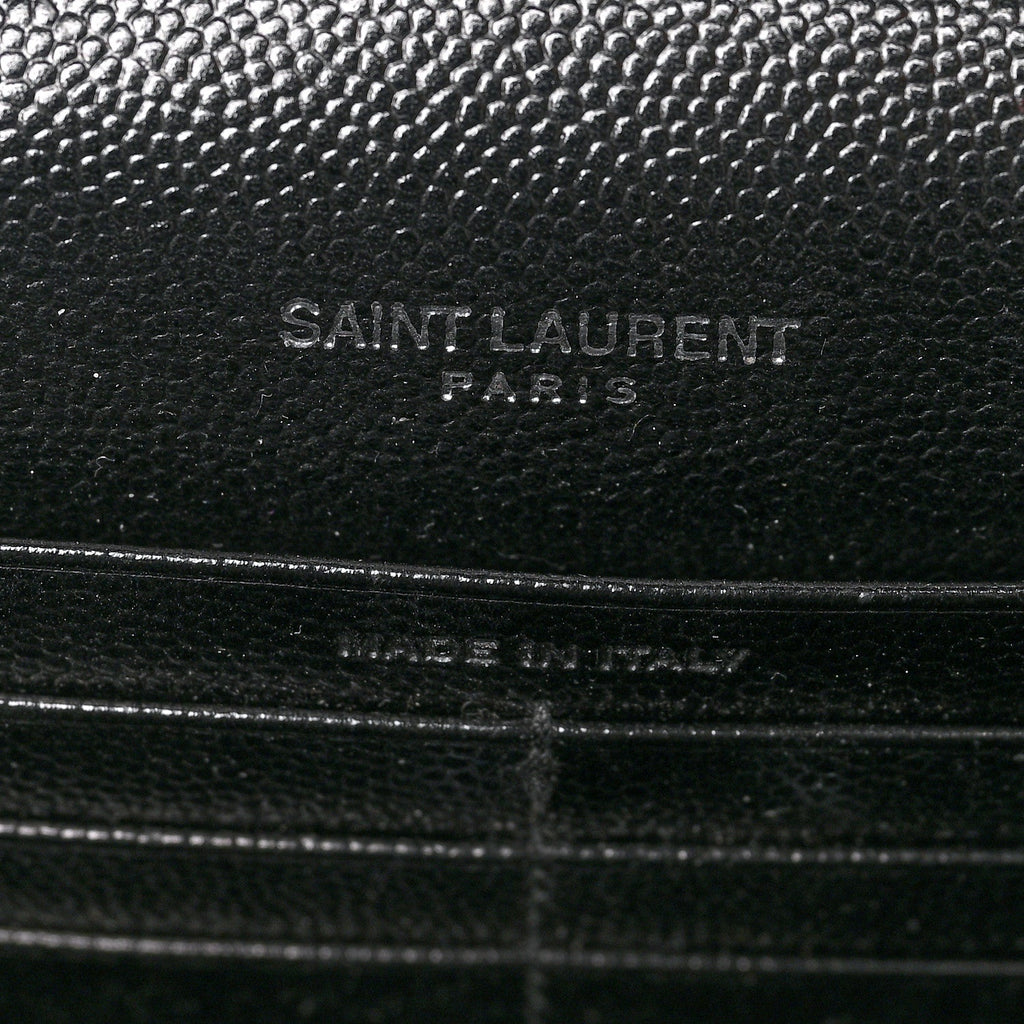 YSL GRAIN DE POUDRE MONOGRAM KATE TASSEL WALLET ON A CHAIN