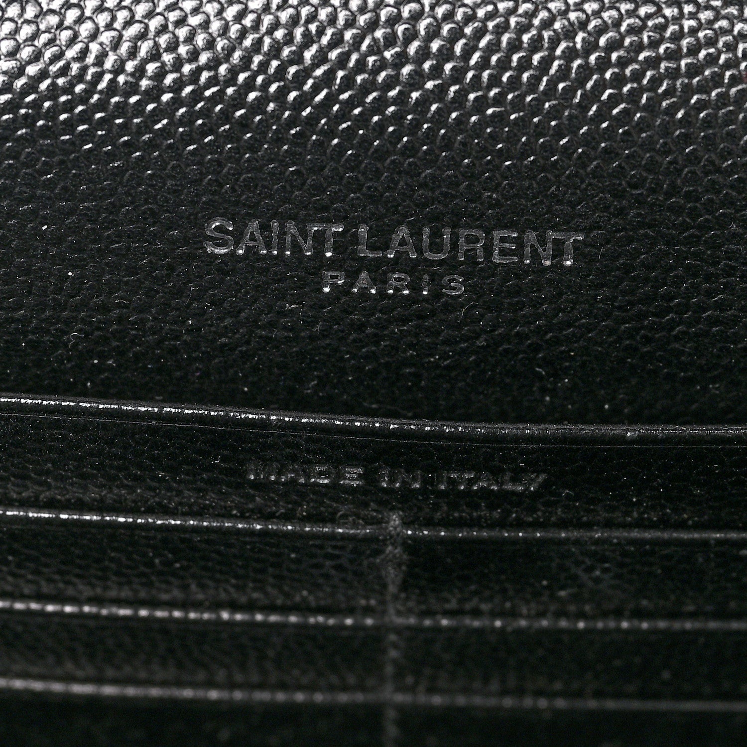 YSL GRAIN DE POUDRE MONOGRAM KATE TASSEL WALLET ON A CHAIN