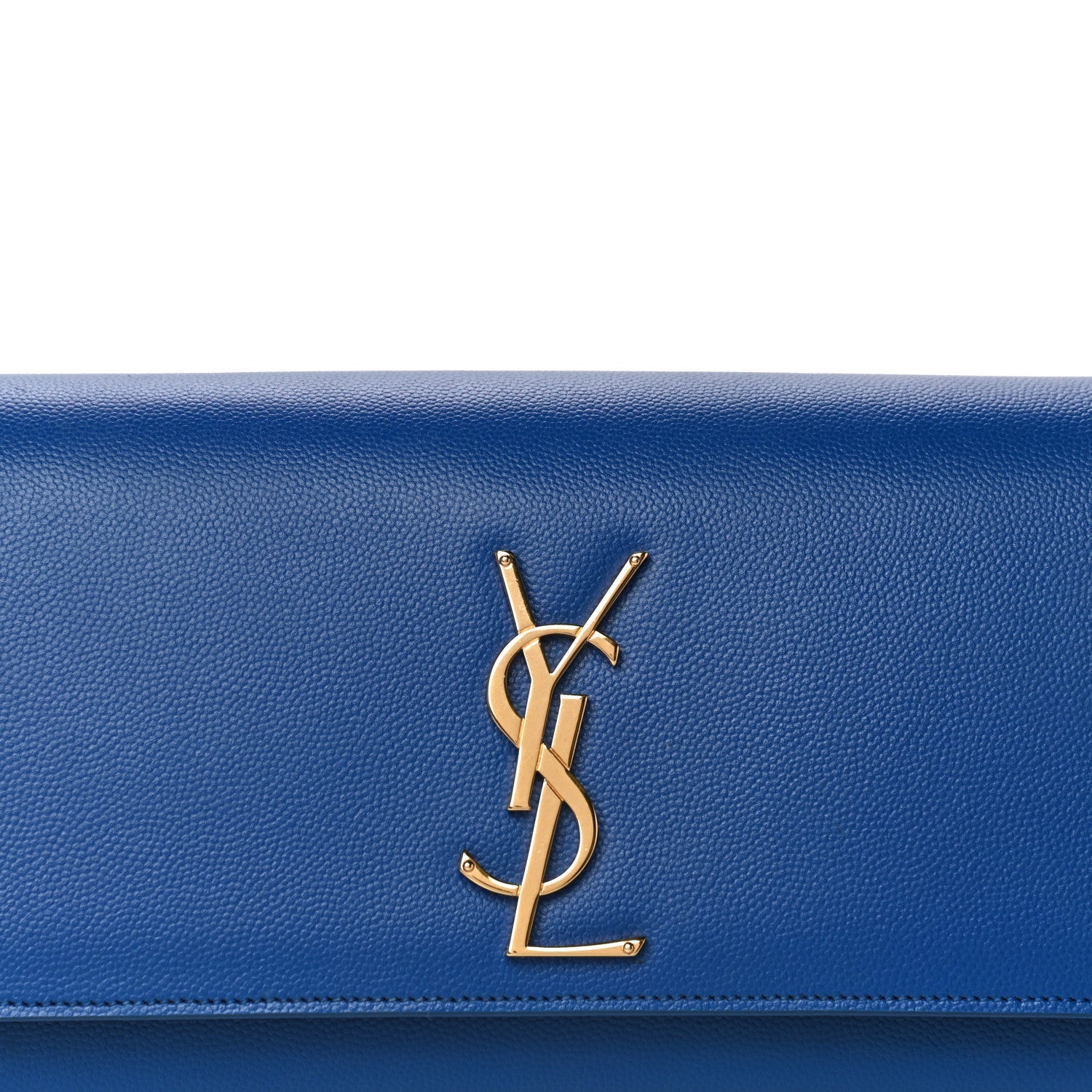 YSL GRAIN DE POUDRE MONOGRAM KATE CLUTCH BAG