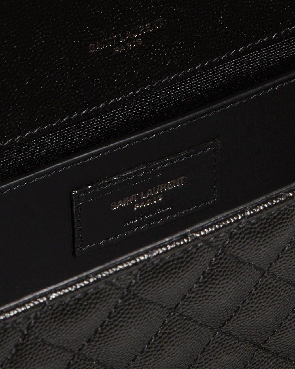 YSL GRAIN DE POUDRE MIXED MATELASSE TRIQUILT MEDIUM ENVELOPE BAG