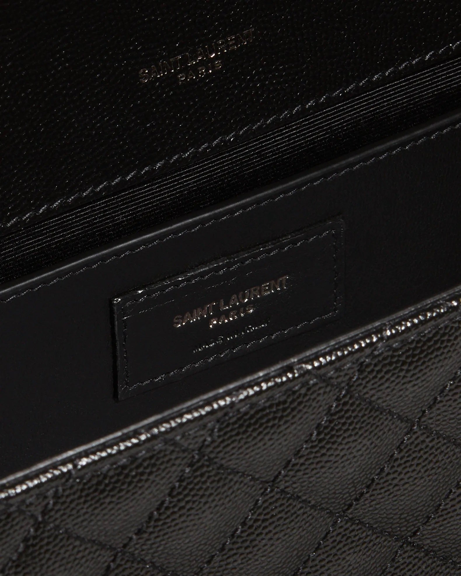 YSL GRAIN DE POUDRE MIXED MATELASSE TRIQUILT MEDIUM ENVELOPE BAG
