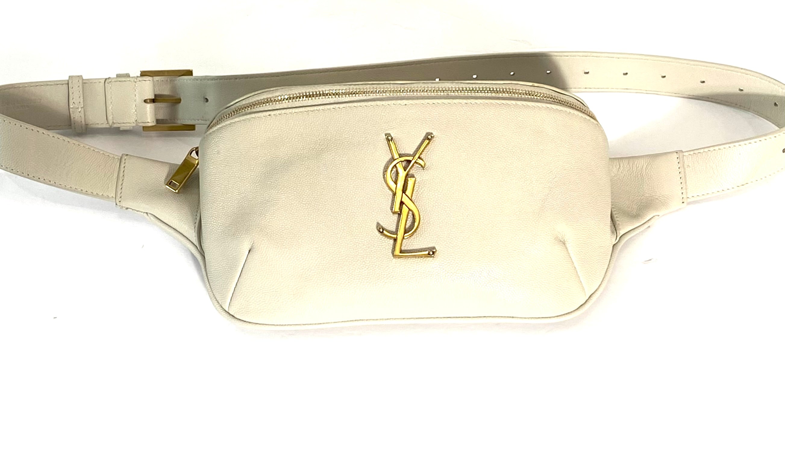 YSL GRAIN DE POUDRE MONOGRAM BELT BAG