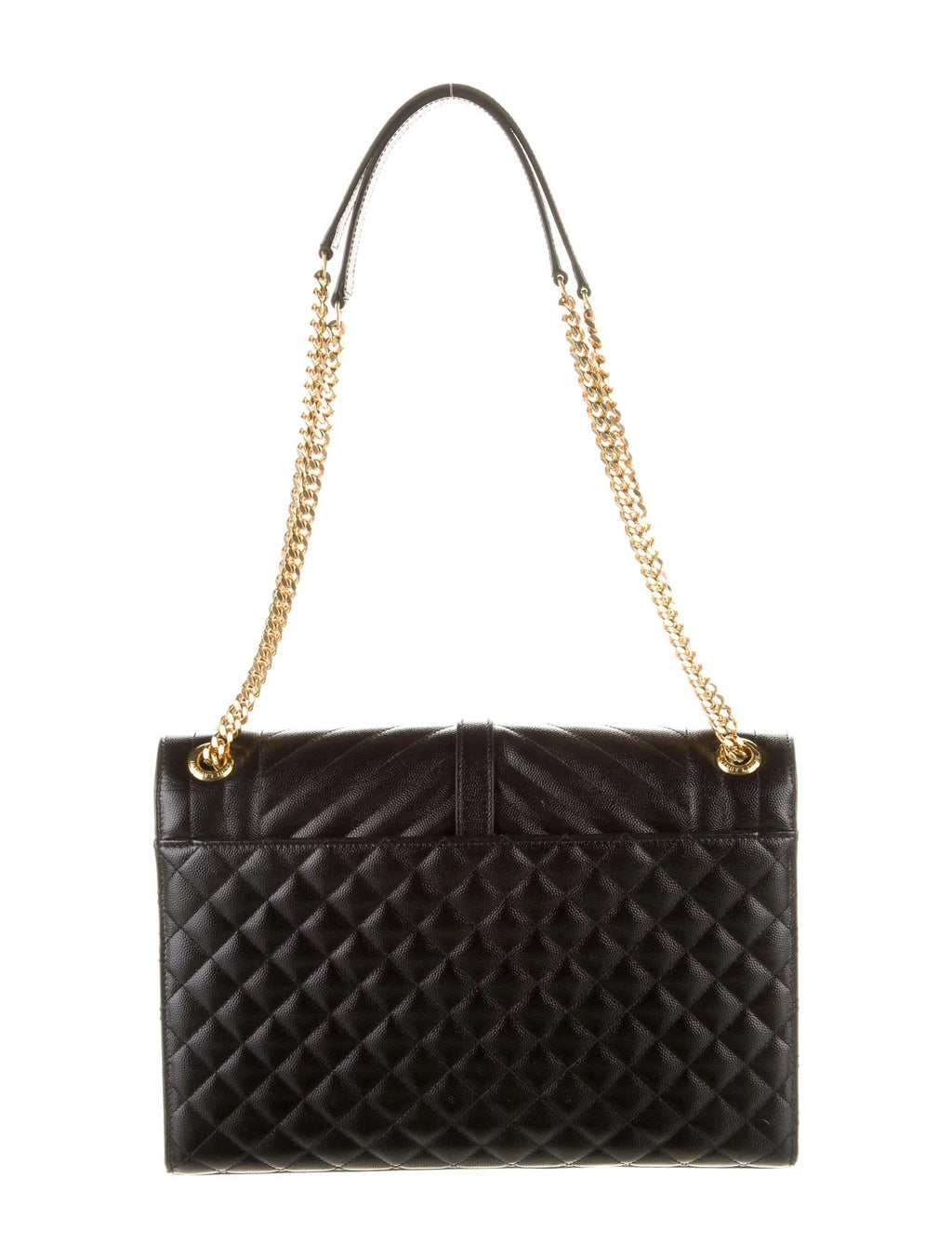 YSL GRAIN DE POUDRE MIXED MATELASSE LARGE TRIQUILT MONOGRAM BAG